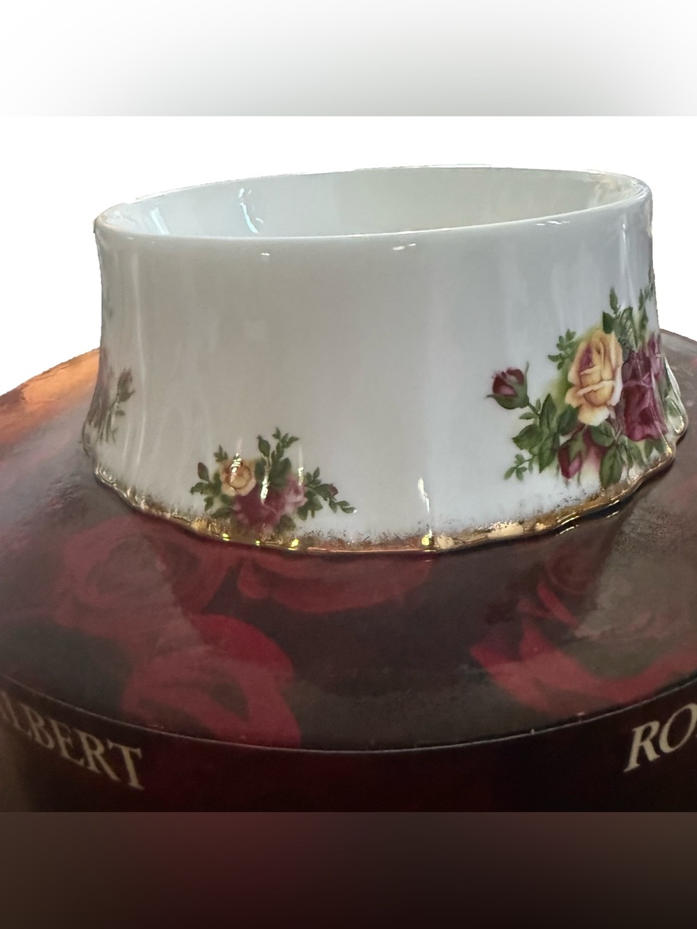 Royal Albert Old Country Roses Fine China Pet Bowl NIB Cottagecore Grandmacore